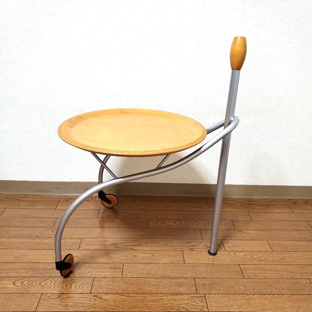 【北欧スタイル】キャスターワゴン　サイドテーブル アンティーク ヴィンテージ