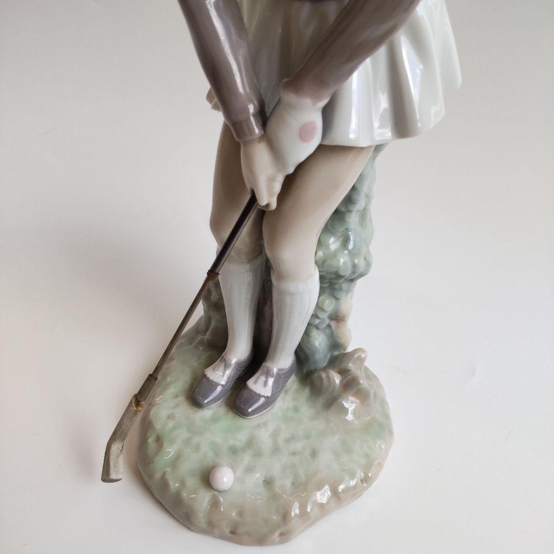 美品 LLADRO リヤドロ フィギュリン レディゴルファー ナイスパット 絶版