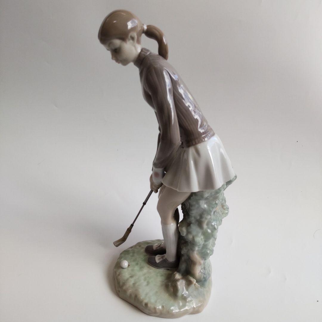 美品 LLADRO リヤドロ フィギュリン レディゴルファー ナイスパット 絶版