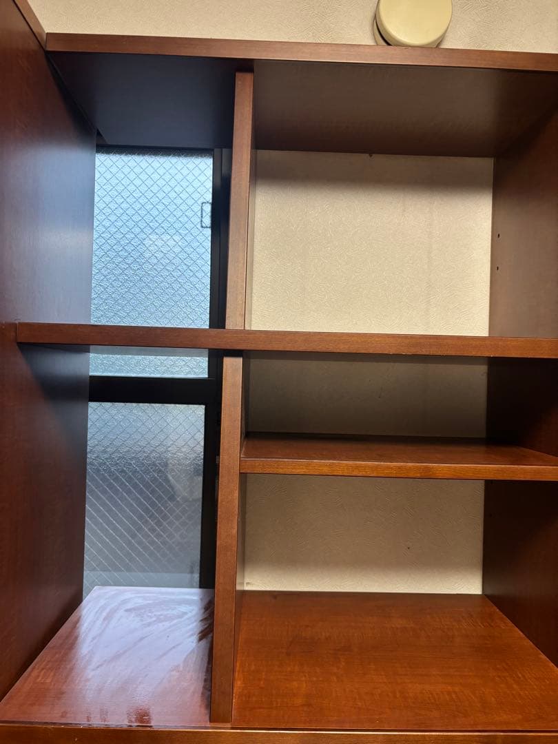 木製オープンシェルフ　本棚　ウォールシェルフ