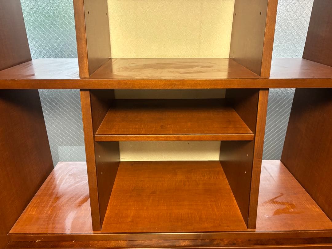 木製オープンシェルフ　本棚　ウォールシェルフ