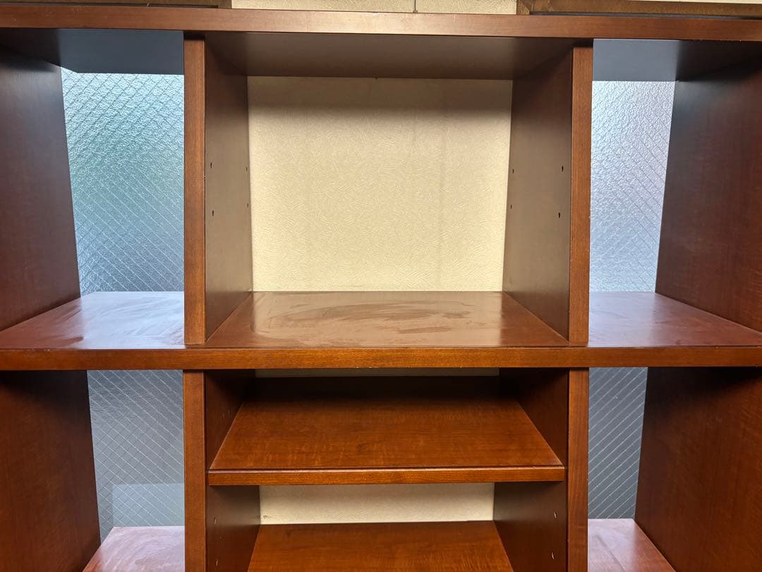 木製オープンシェルフ　本棚　ウォールシェルフ