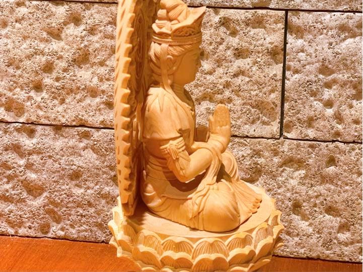 【八尊仏 普賢菩薩（ふげんぼさつ）】檜 木彫り 置物 ¥41,250