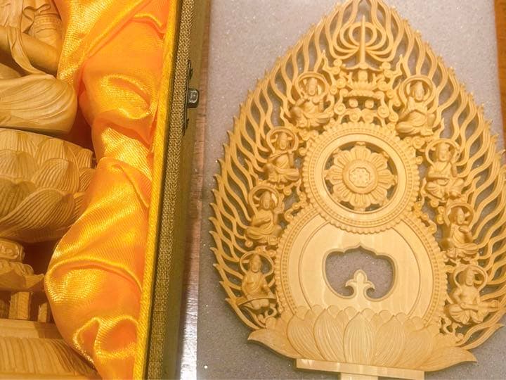 【八尊仏 普賢菩薩（ふげんぼさつ）】檜 木彫り 置物 ¥41,250