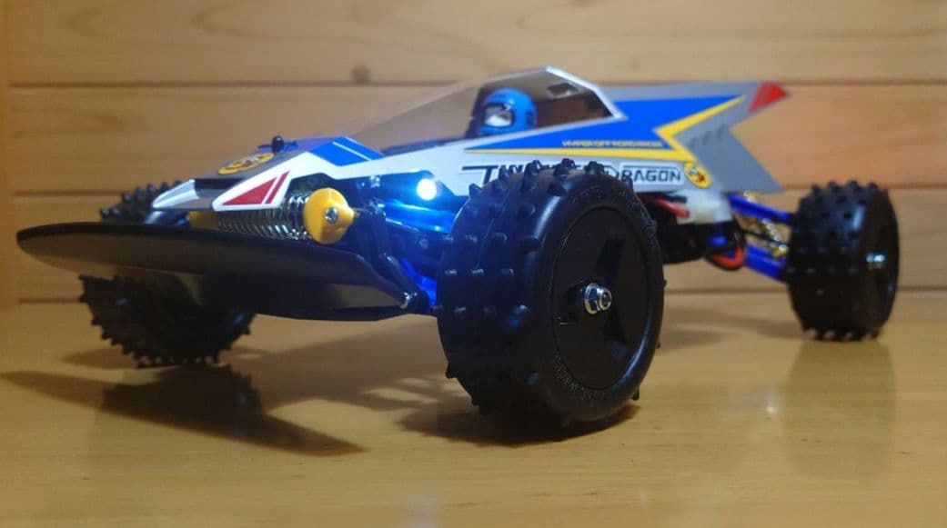 タミヤ電動RCカーNo.158サンダードラゴンLEDライト付プロポ…完成品セット