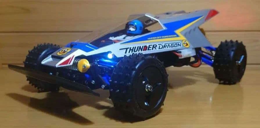 タミヤ電動RCカーNo.158サンダードラゴンLEDライト付プロポ…完成品セット