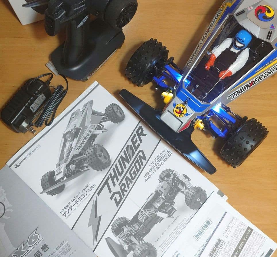 タミヤ電動RCカーNo.158サンダードラゴンLEDライト付プロポ…完成品セット