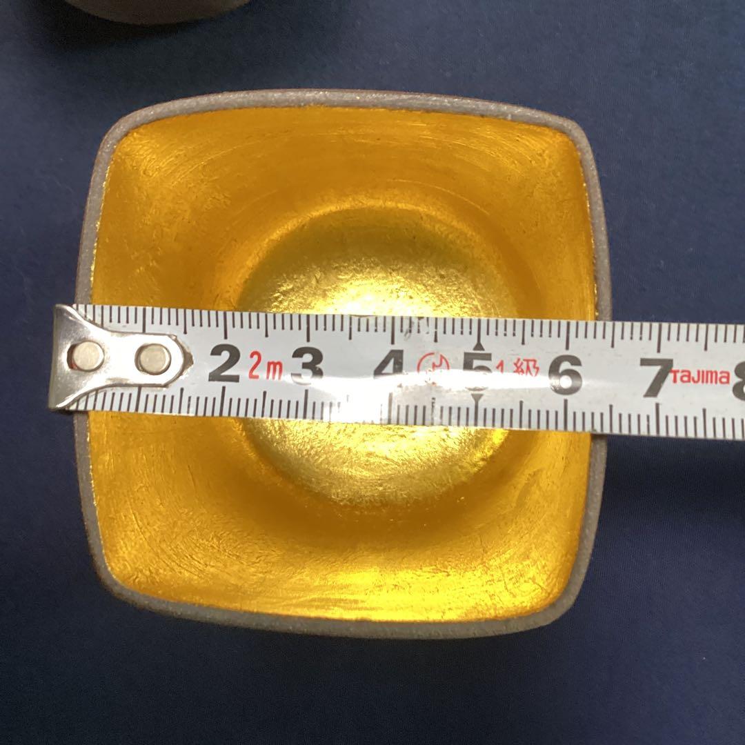 京焼内本金箔南蛮筒向付6客　新品未使用　　初代今橋直山作