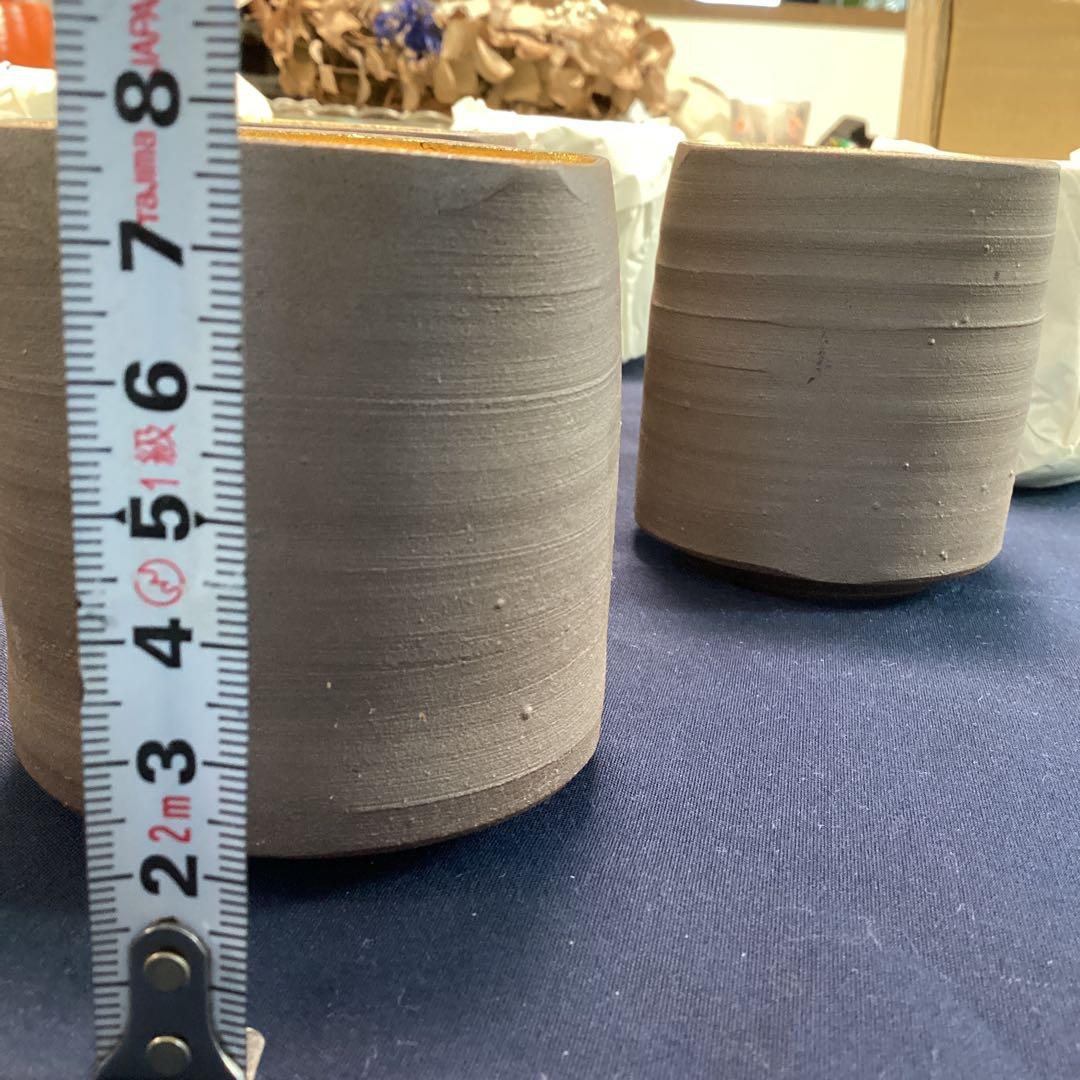 京焼内本金箔南蛮筒向付6客　新品未使用　　初代今橋直山作