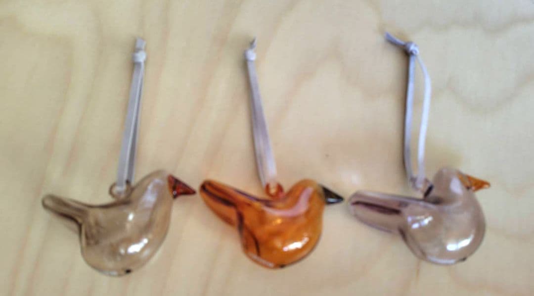 イッタラ  ミニ ガラス バード 3個セット （ミックスカラー）