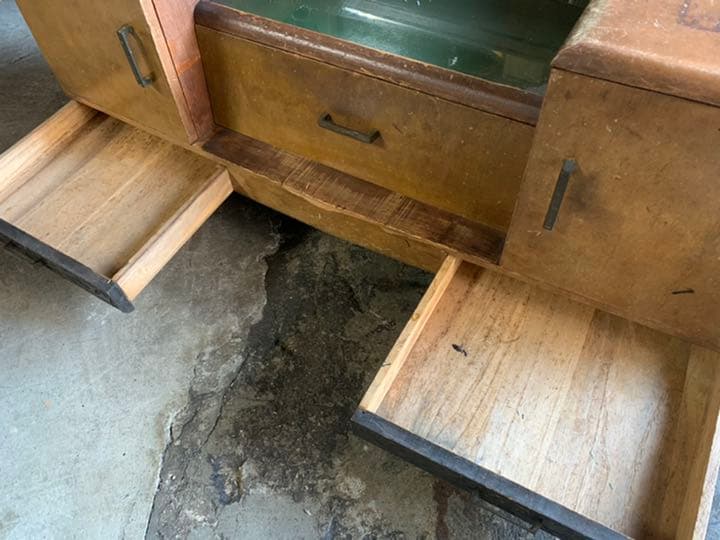 昭和　アンティーク　レトロ　ドレッサー　鏡台　姿見　ミラー　化粧台