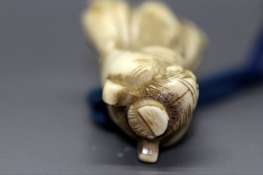 時代物 根付 「鍾馗さま」疱瘡除け おまじない IS1