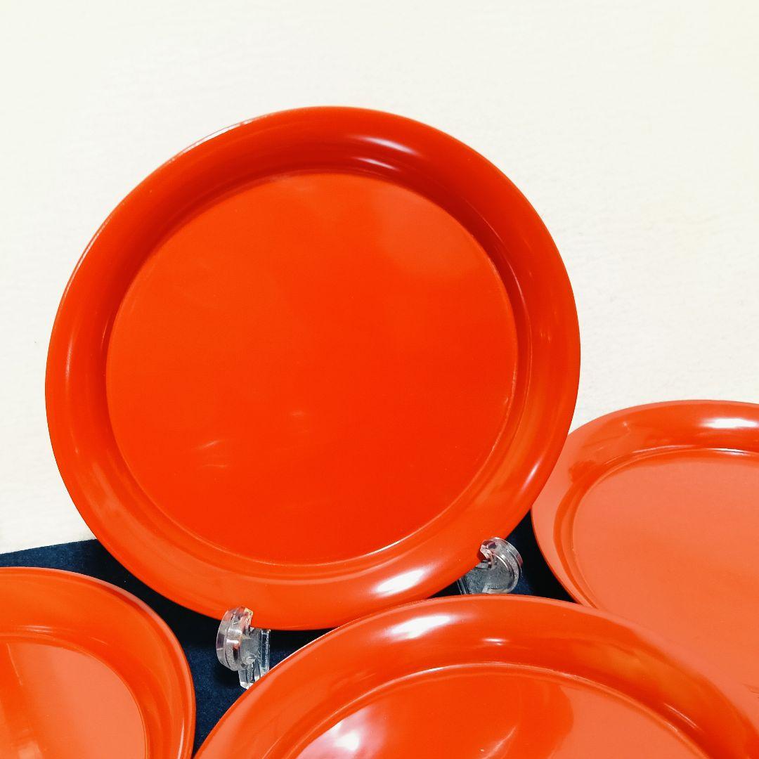 AN15 菓子皿 当時物 10客 木製朱塗 茶道具 懐石 会席