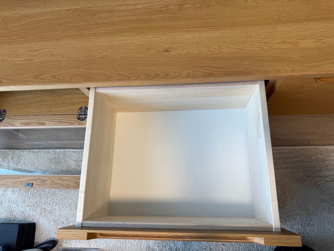 2月10日まで【美品】unico LOMAVボードW1520オーク北欧 テレビ台