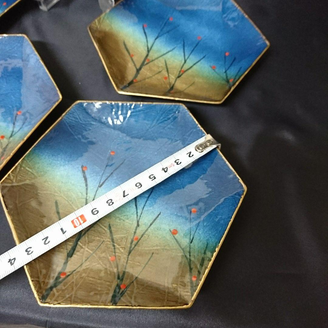 未使用 有田焼 六角銘々皿5枚　お祝い