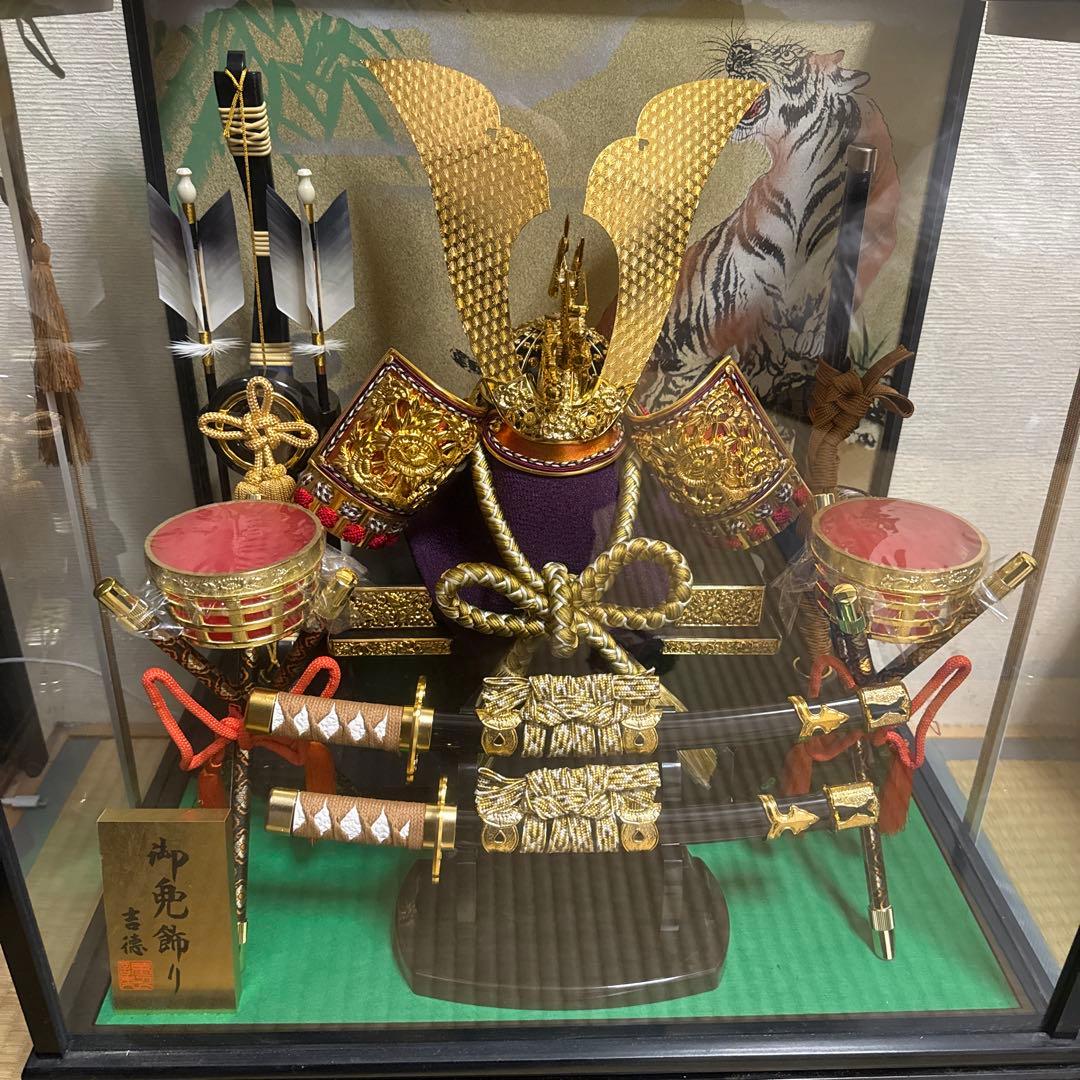 五月人形 兜⭐︎兜飾り⭐︎吉徳⭐︎こどもの日⭐︎子供の日⭐︎ガラスケース⭐︎