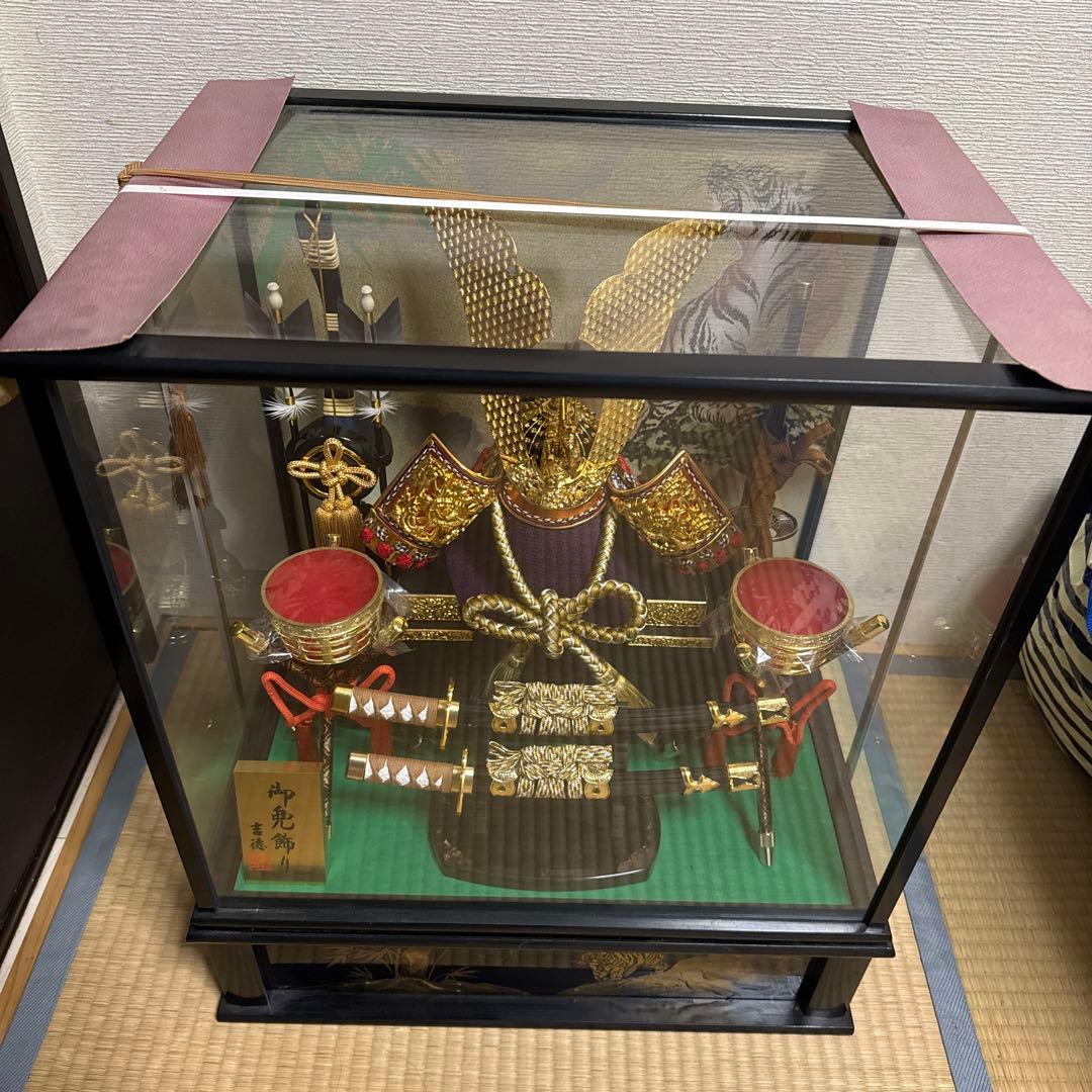 五月人形 兜⭐︎兜飾り⭐︎吉徳⭐︎こどもの日⭐︎子供の日⭐︎ガラスケース⭐︎