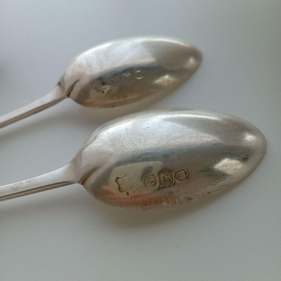 アンティークシルバー 純銀 スプーン6本セット ティースプーン 英国 イギリス