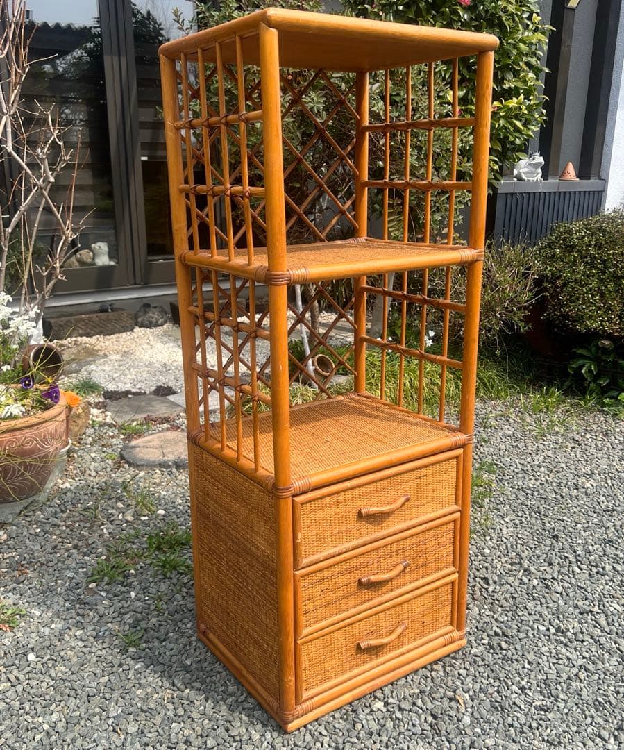 2 THE BEACH STORE 様 籐家具 ラタン 飾り棚 エスニック