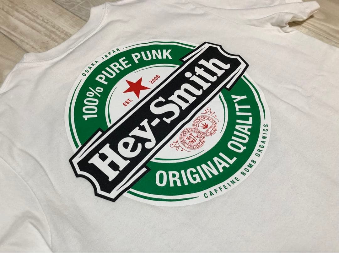 HEY-SMITH ヘイスミス ヘイネケン Tシャツ S 白 ハイネケン - メルカリ