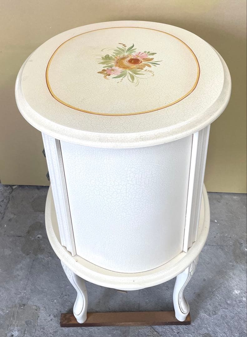 アンティーク調 サイドテーブル 電話台 引き出し付き