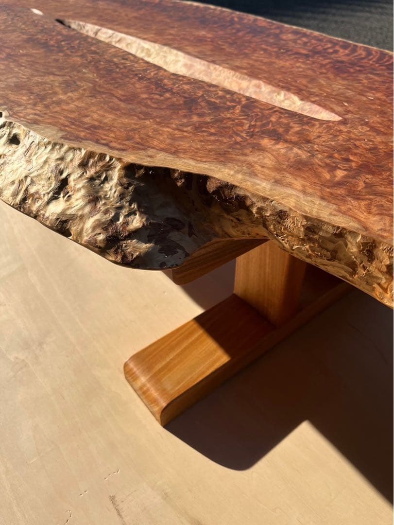 たのメル便] 天杉 漣杢(さざなみもく) ローテーブル 無垢材 新品未使用