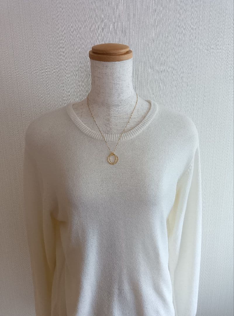 *デザインラウンドフープとオーバルフープのネックレス＊ハンドメイド