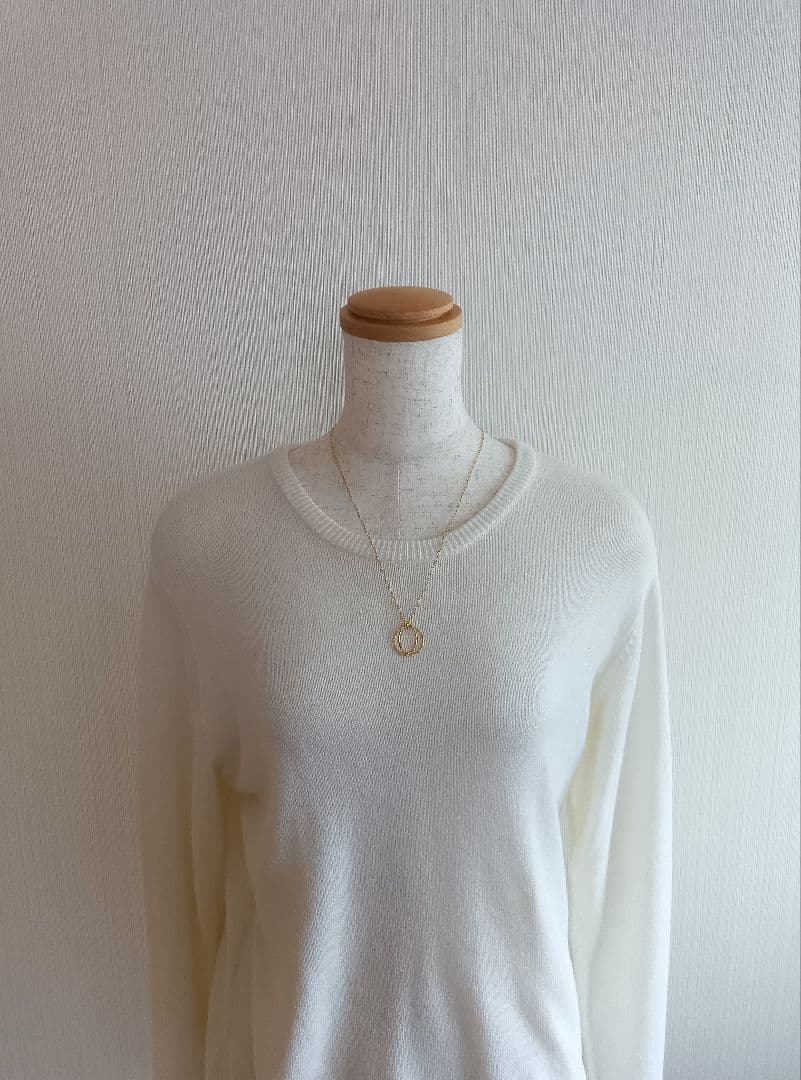 *デザインラウンドフープとオーバルフープのネックレス＊ハンドメイド