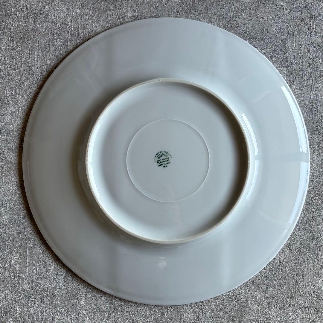 フランス PILLIVUYT ストライプ ディナープレート 31.5cm