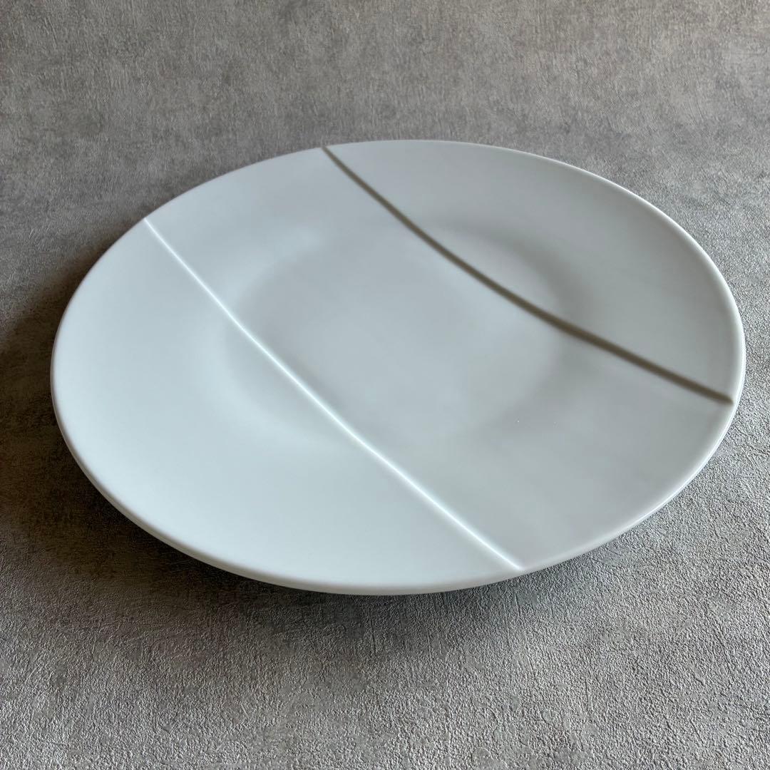 フランス PILLIVUYT ストライプ ディナープレート 31.5cm