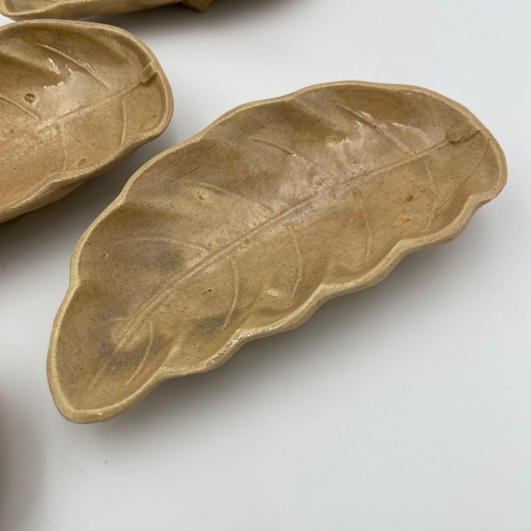 萩焼 向付 葉型 葉形 葉皿 銘々皿 5客 日本料理