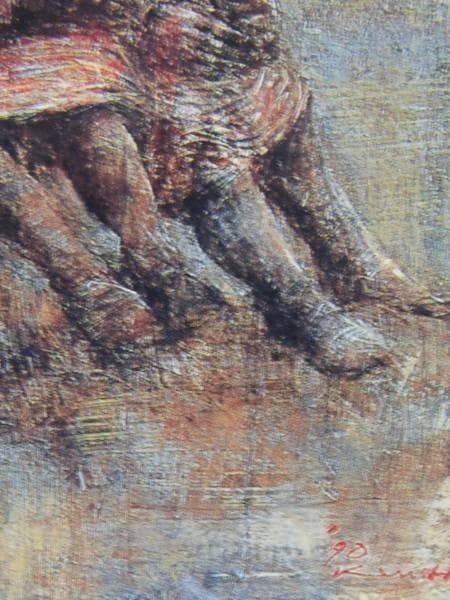 堀研、【樹の下のベンチ（グルジア共和国）】、希少な画集より