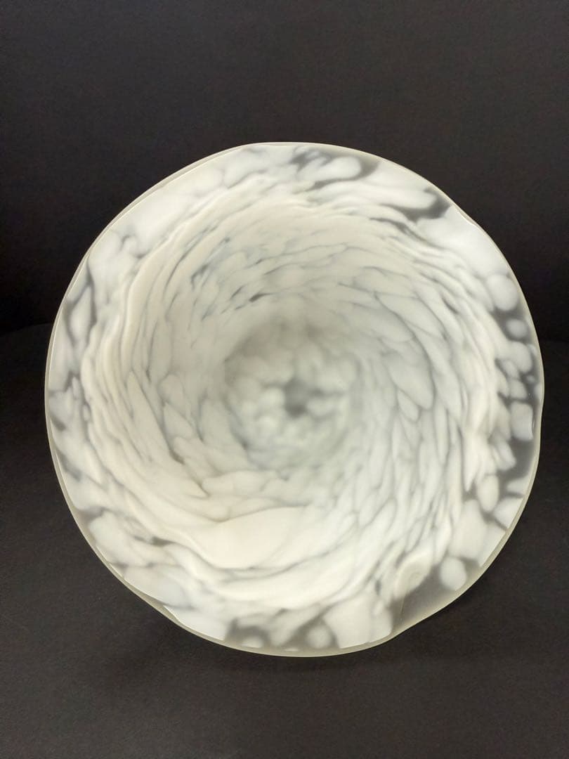 【本物保証】藤田喬平 手吹 金彩白地鉢　共箱 送料込み