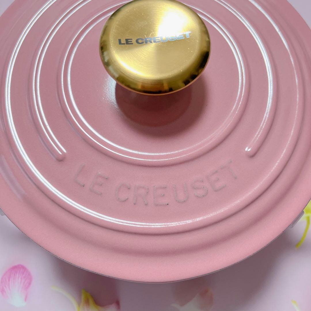 ♡ルクルーゼ　ココットロンド フレンチローズ　18cm ピンク　両手鍋　新品