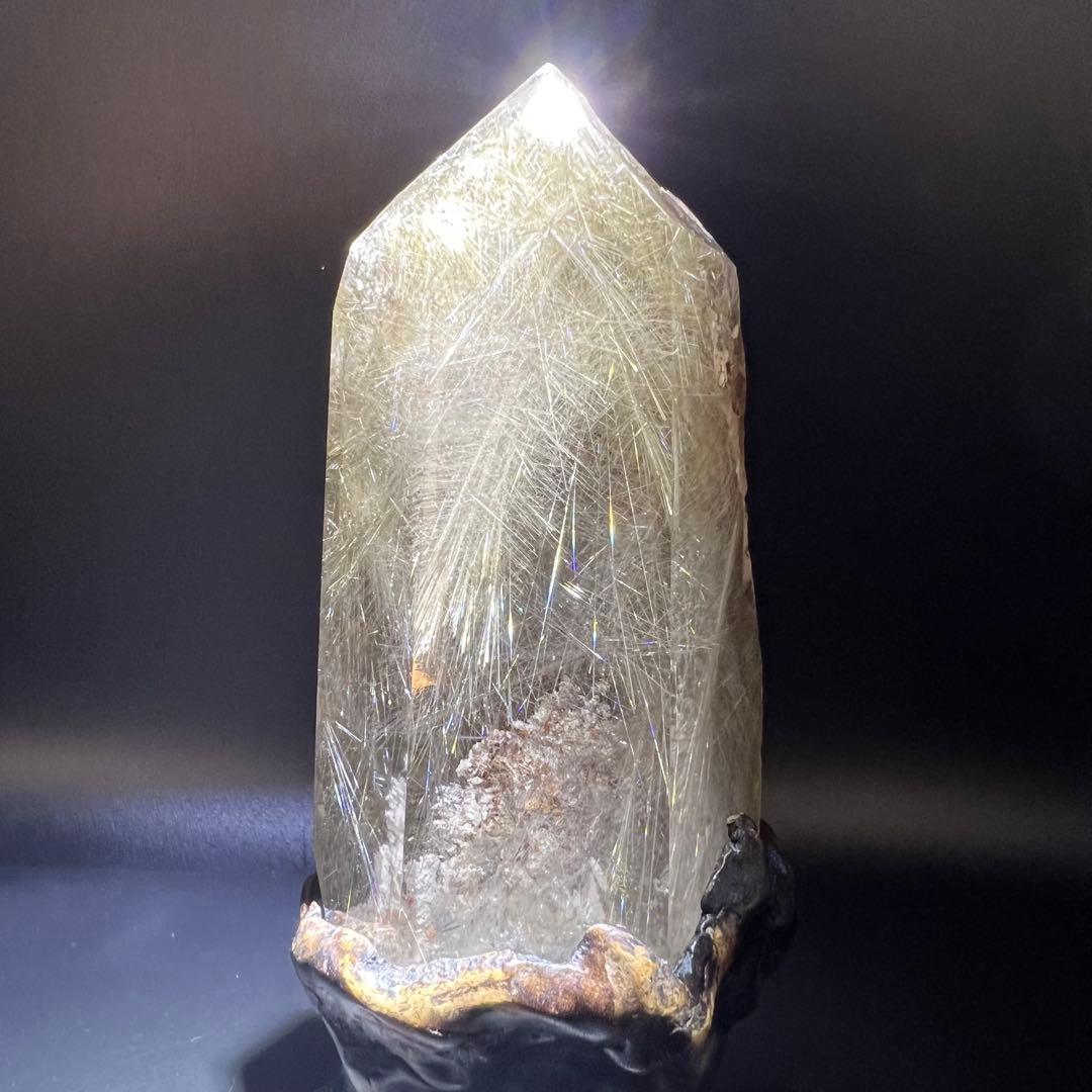 ✳️新春開運招福セール☆超希少✨奇跡の石✨放射プラチナルチル 六角柱 天然石 原石