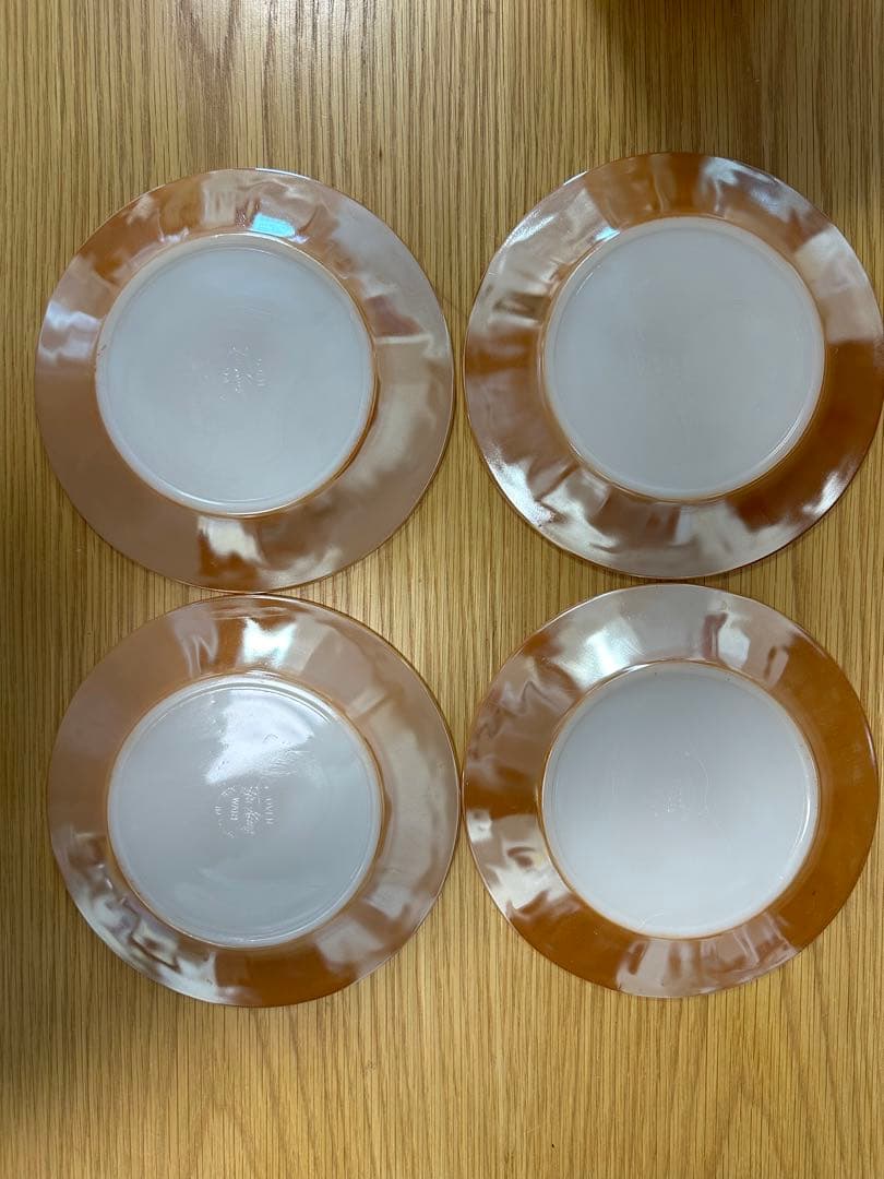 Fireking ファイヤーキング vintage オレンジ 皿 8点 set