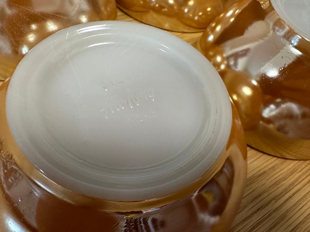 Fireking ファイヤーキング vintage オレンジ 皿 8点 set