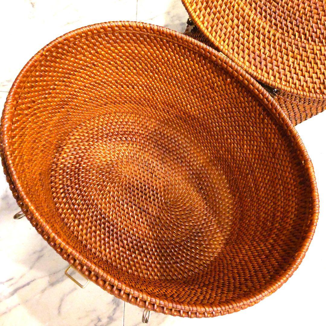 ◆バスケット 新品 籠 収納家具 茶道具 インテリア アンティーク調好きな方♪