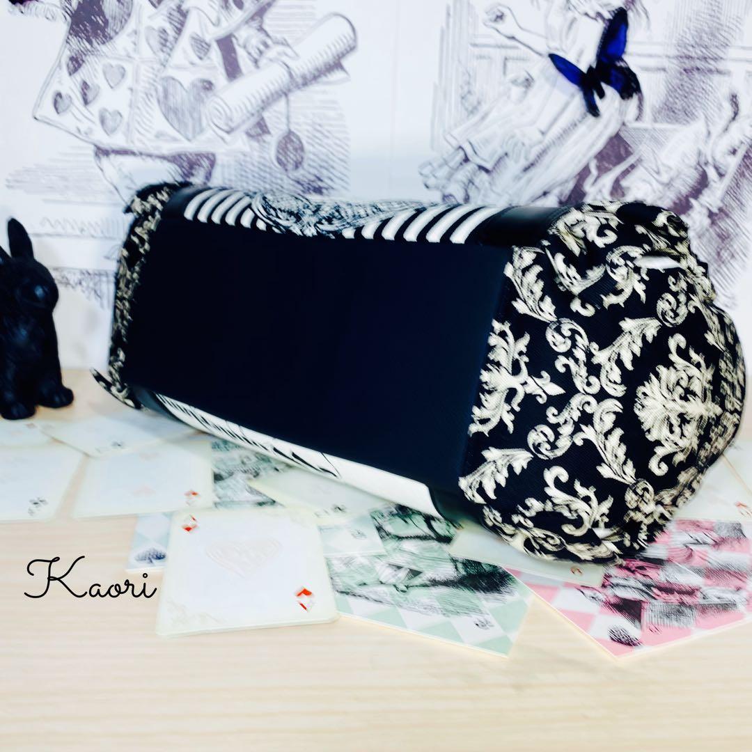 【値下げ】不思議の国のアリス*がま口トートバッグ❶