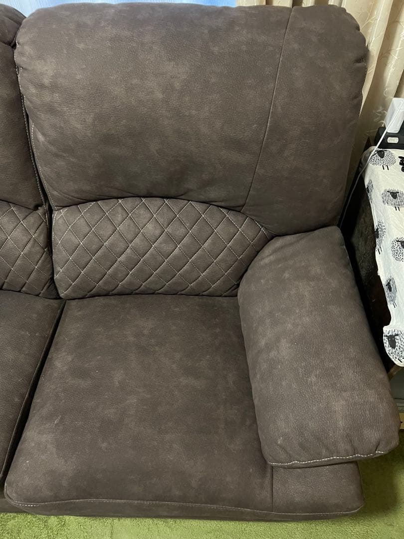 リクライニングソファ　ファブリックレザー　ニトリ　無印　イケア