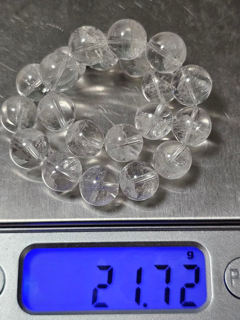 【希少】9㎜　貫入水晶(クォーツインクォーツ)ブレスレット