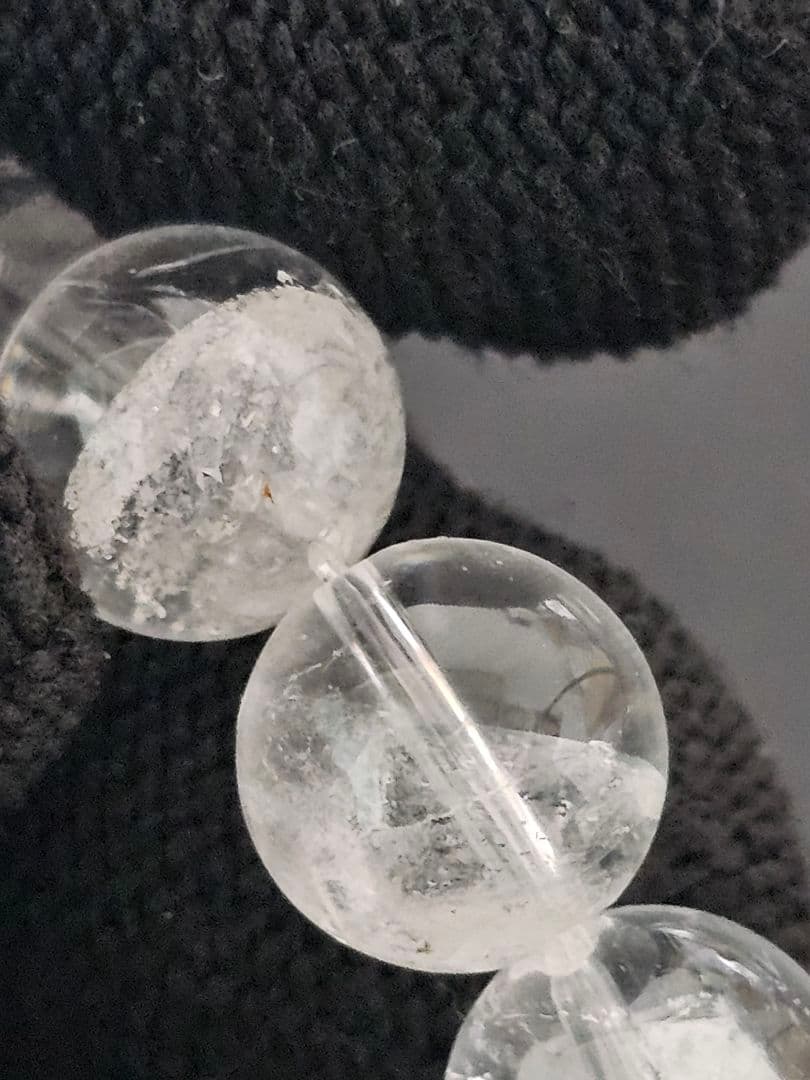 【希少】9㎜　貫入水晶(クォーツインクォーツ)ブレスレット