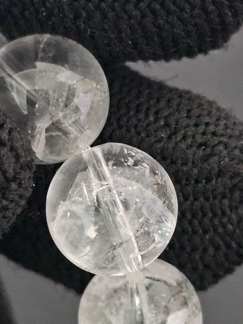 【希少】9㎜　貫入水晶(クォーツインクォーツ)ブレスレット