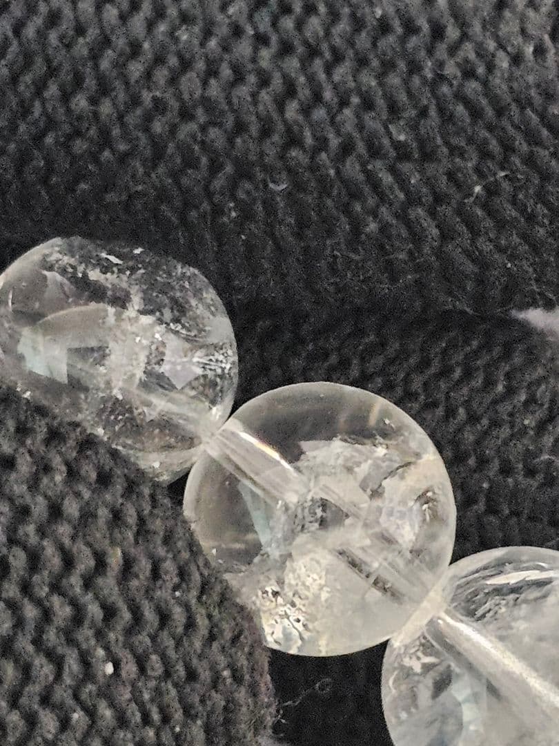 【希少】9㎜　貫入水晶(クォーツインクォーツ)ブレスレット