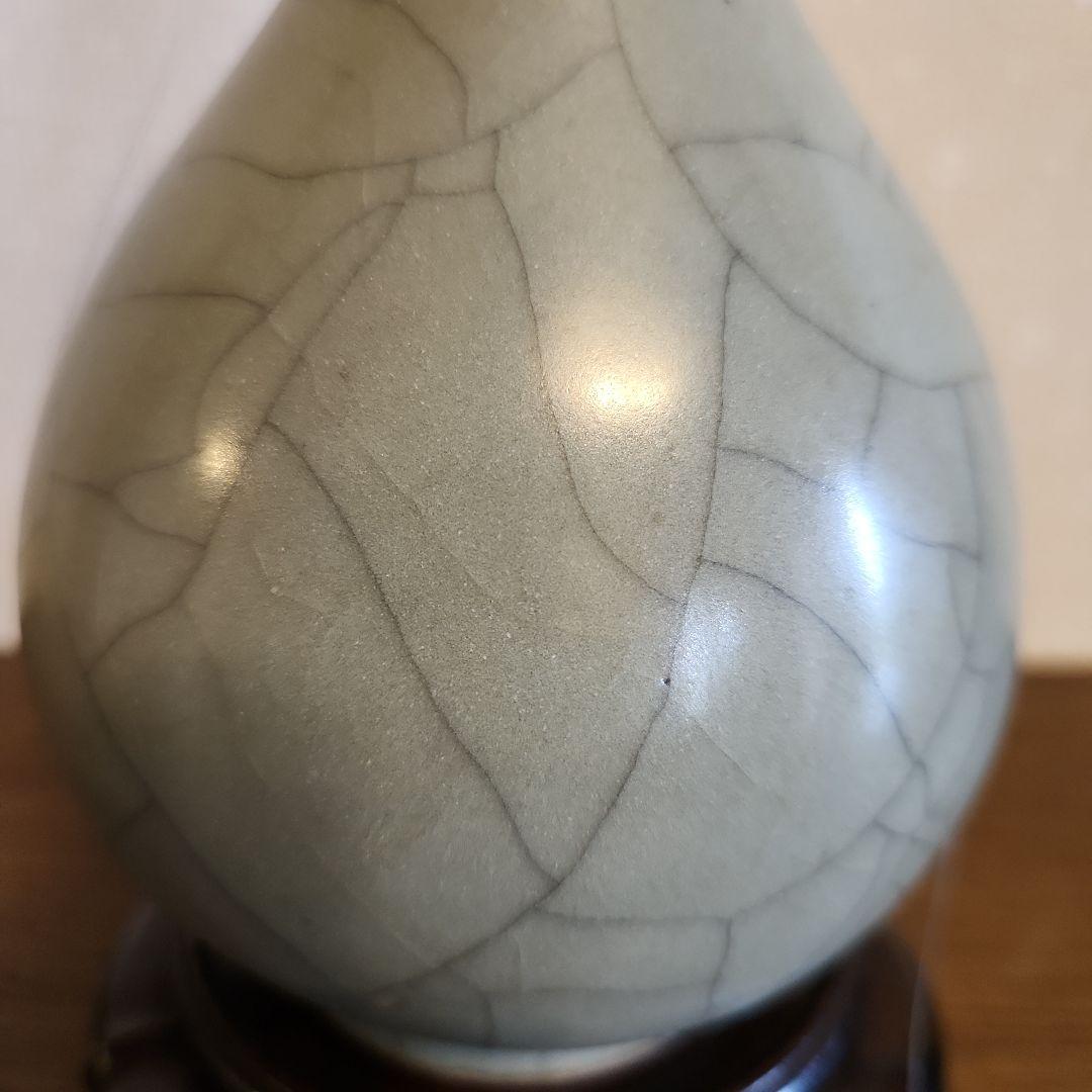 龍泉窯 青磁花瓶 明朝時代 貫入 花入 華道具 骨董品 共箱 - メルカリ