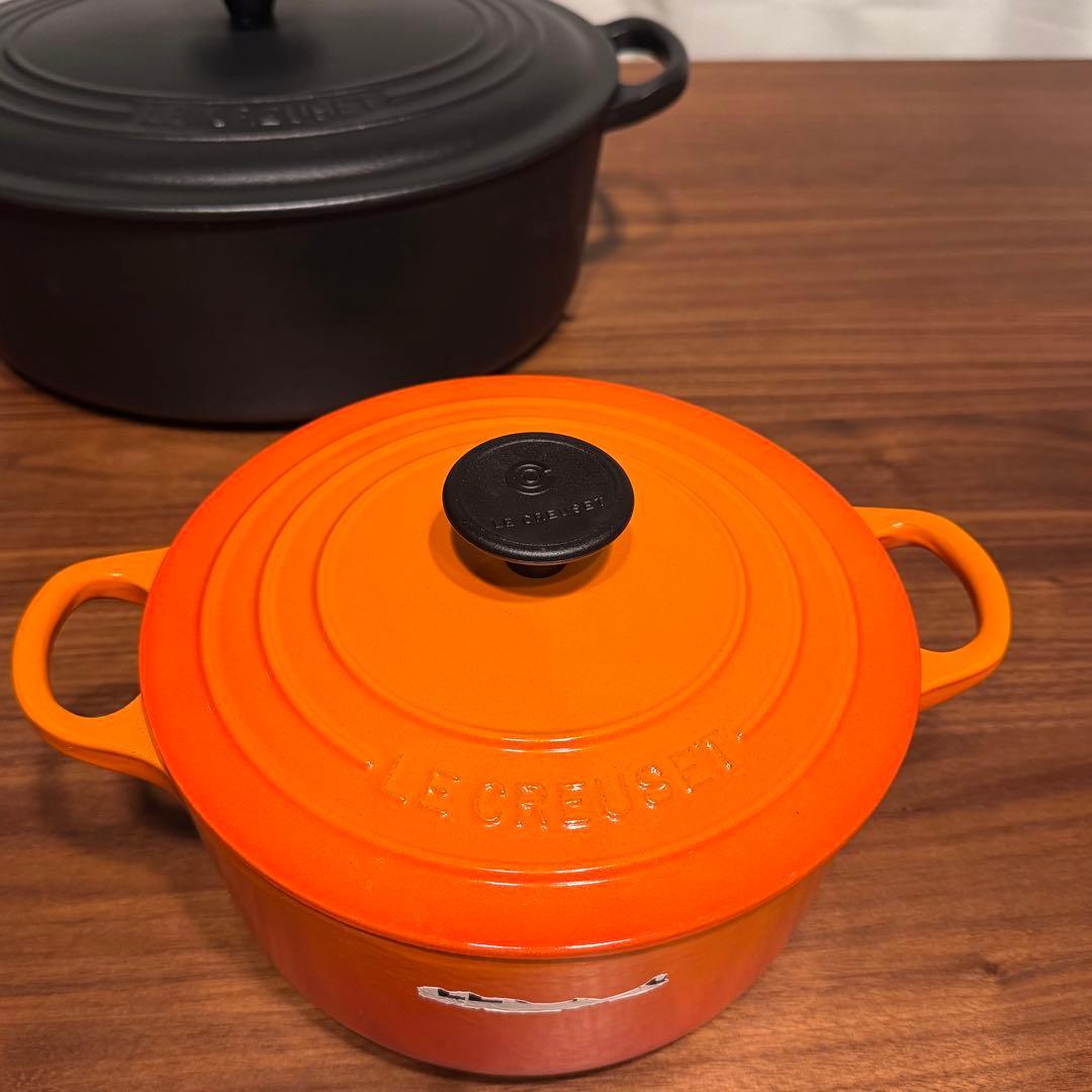 LE CREUSET ル・クルーゼ ココット オーバル 27cm・18cm
