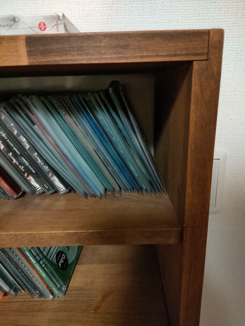 CD.本棚 CD500枚収納 ウォルナット