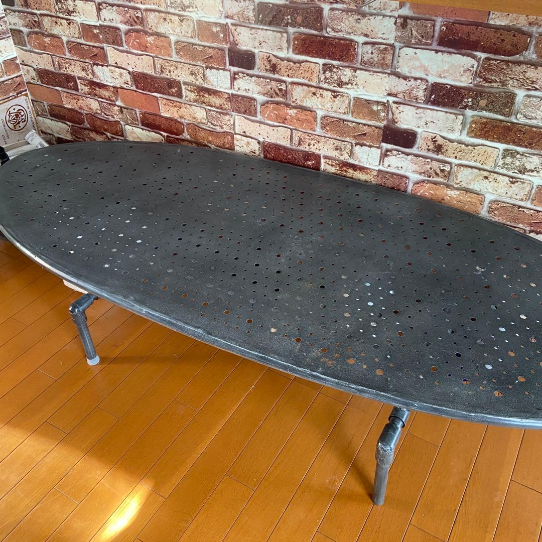 アイアン　リビングテーブル　センターテーブル　楕円　オーバル　おしゃれ