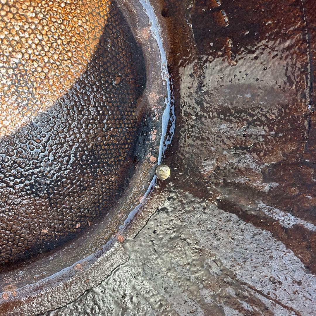 睡蓮鉢 96 特大 大型 メダカ 陶器 蓮 水鉢 甕 寺 庭園 古物 骨董 盆栽