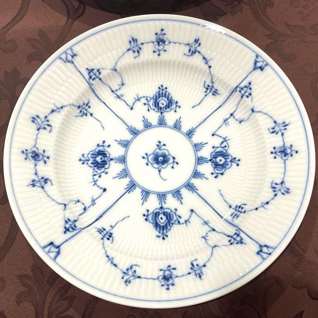 新品【4枚セット】ロイヤルコペンハーゲン ブルーフルーテッド プレイン 深皿